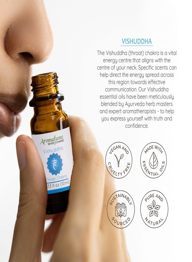 Aromafume Throat Chakra Essential Oil Diffuser Blend by Aromafume | 3 x 10ml/0.33 fl oz | Vishuddha | Aromatherapy Oils for Chakra Balance | Peppermint & Lavender Extracts | Incense for Meditation, Yoga, Reiki - Image 2
